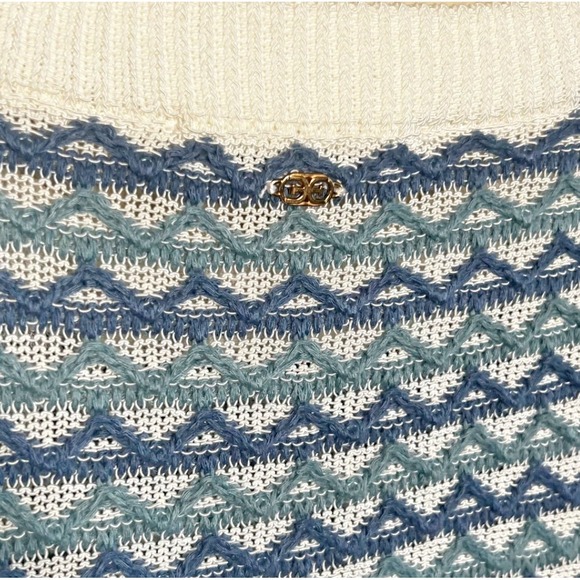 Sam Edelman Women's‎ Sweater Sleeveless Cableknit  Sz XS Tennis Pickleball Blue - Picture 4 of 7